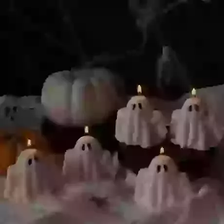 Ghost Candles | Halloween Ghosts | Spooky | Autumn |Soy Wax Cinnamon Vanilla 